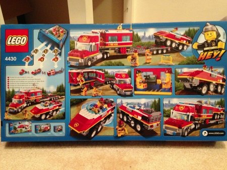 Lego City 4430 Fire Transporter-back