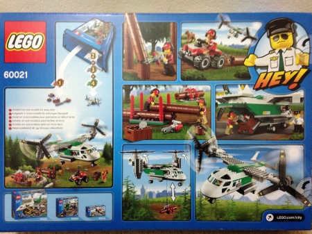 Lego City 60021 Cargo Heliplane- back