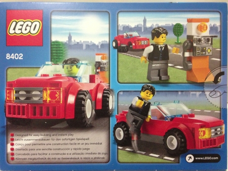 Lego City 8402 Sports Car- back