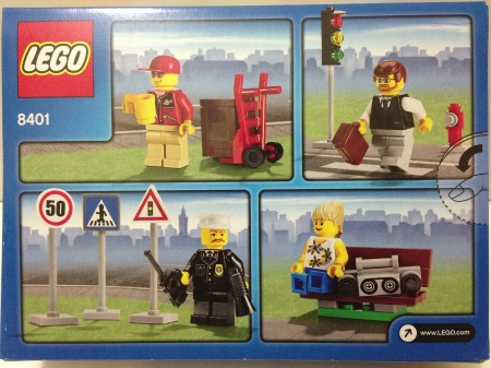 Lego City 8401 City Mini-figure Collection- back